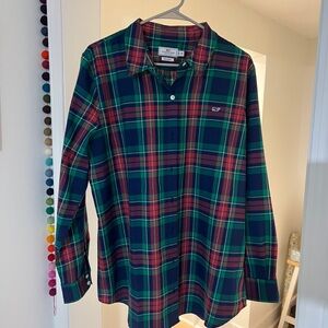 VINEYARD VINES Womens (16) Blue/Red Flannel Plaid
Button-Up